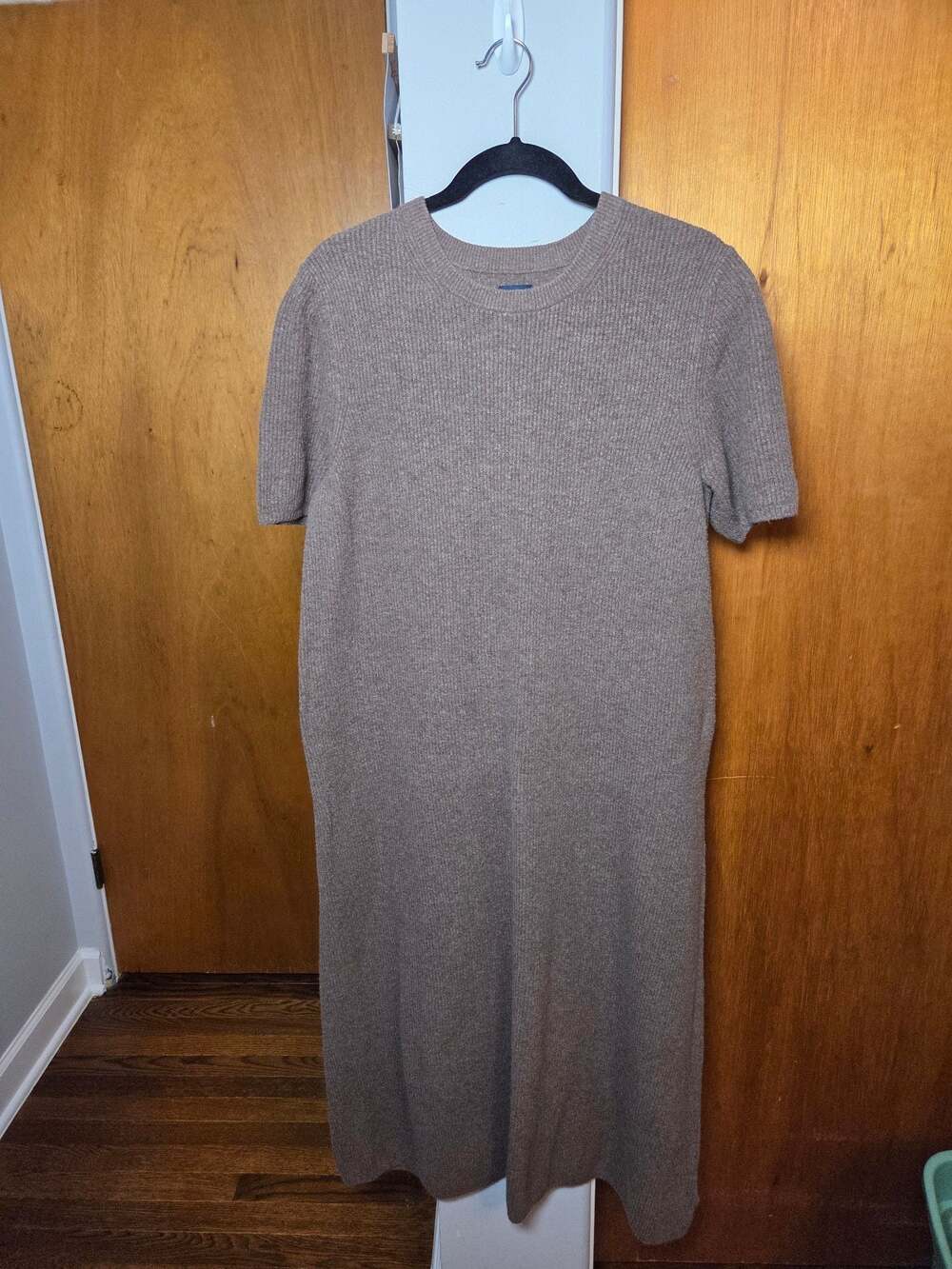 Gap Maternity Ribbed Knit Short Sleeve Midi Dress, Size XL